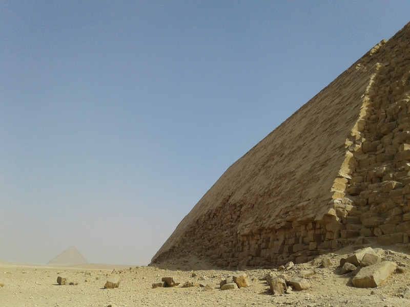 The Bent Pyramid shape clearly visible in profile 