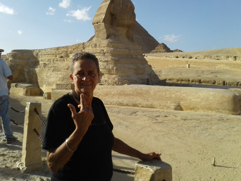 With the Sphinx at Gizeh 