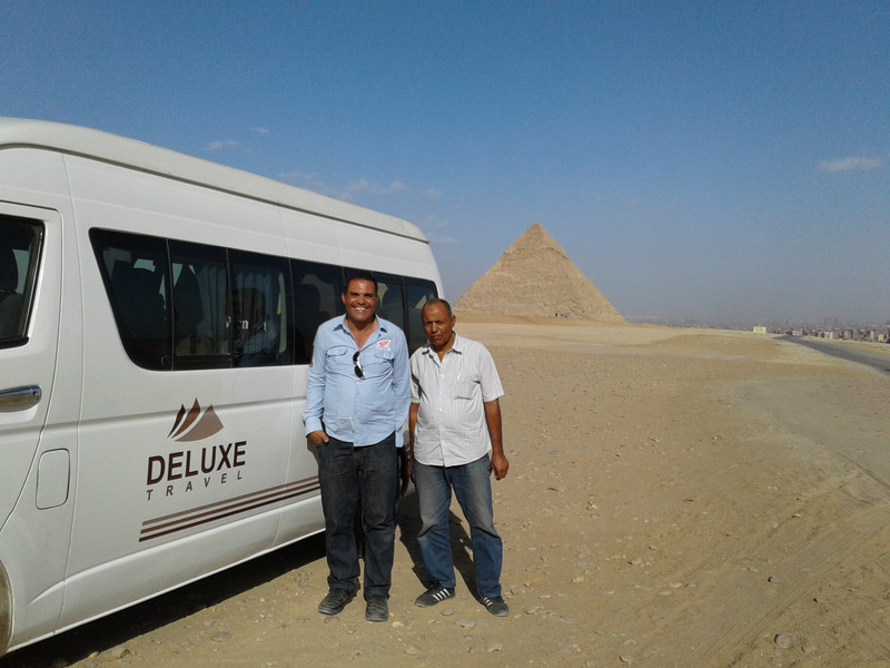 Gelael my Egyptologist guide and Sahael the driver of my personal tour bus. 