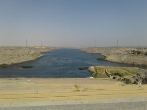 Aswan the lower section of the dam