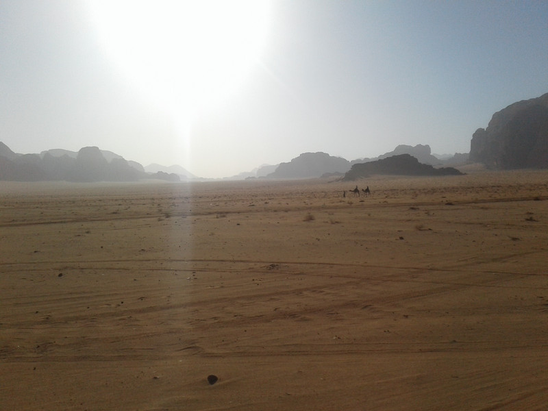 solitary figures in the desert