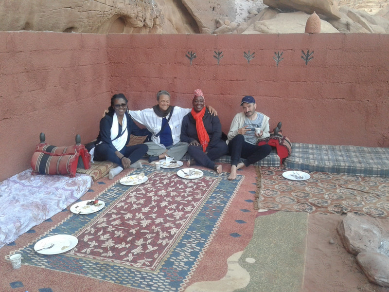 breakfast at Wadi Rum sky camp before we break camp and head back to Amman