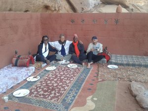 breakfast at Wadi Rum sky camp before we break camp and head back to Amman