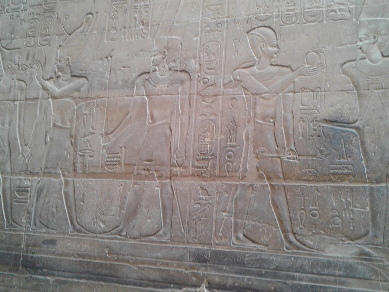 The man on the right,  in the story on the wall, impregnated several women who were left under his protection. The Pharaoh was not happy with him. 