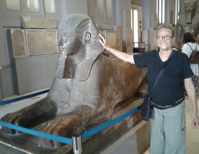 Me and Hatshepsut in sphinx form,  the famous and successful female Pharaoh who ruled for 22 years 