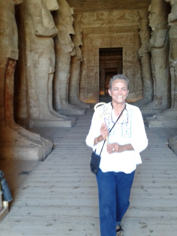 carrying an ankh in the Ramsis temple Abu Simbel