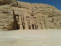Nearby is the lesser Hathor Temple dedicated to his favorite wife Nefertari by Ramsis II