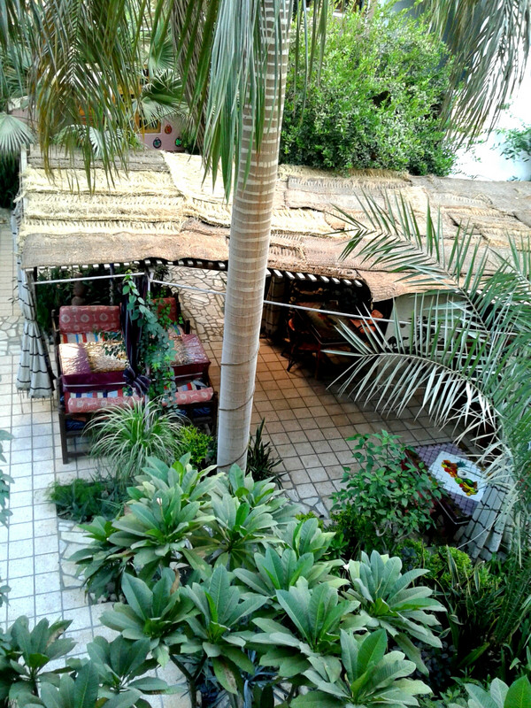 Courtyard restaurant at Ammon hotel Luxor