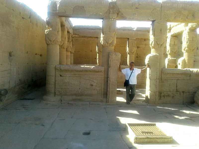 Among the old temple structures in Dandara