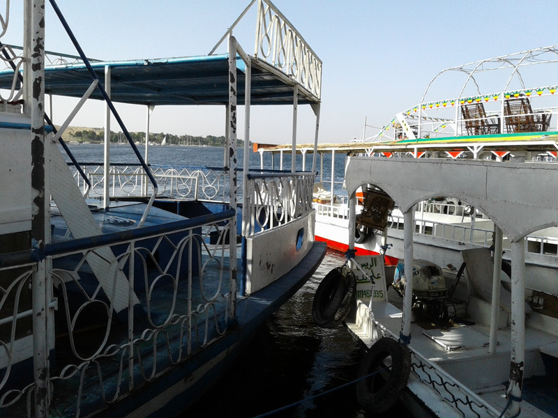 Smaller tourist boats on the Nile not doing much business 