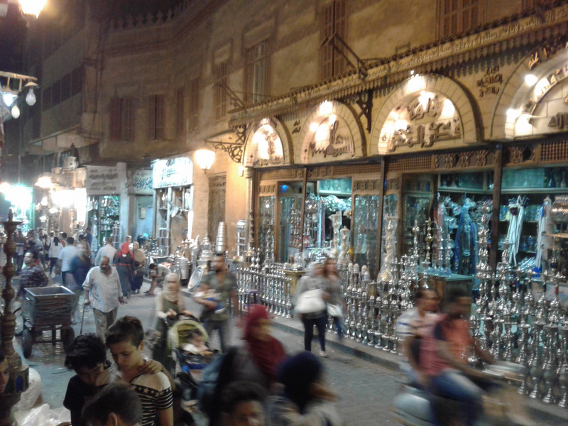 Hookah shops in Khan Al Khalili Bazaar in Cairo. The bazaar has been in existence for centuries  