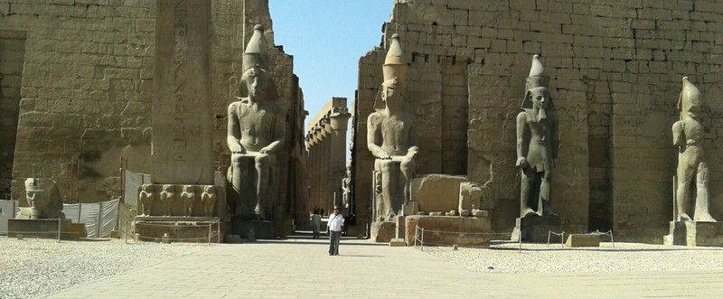 Ozymandias on the left at Karnak... I am Ozymandias King of Kings, look on my works ye mighty and despair... 