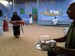 mint tea served at the Nubian home we visited 