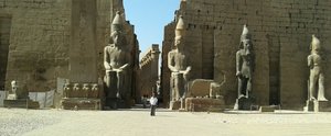 Ozymandias on the left at Karnak... I am Ozymandias King of Kings, look on my works ye mighty and despair... 