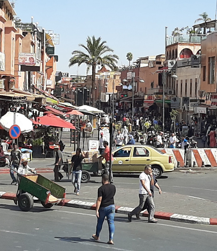 pedestrians rule the streets inside the medina