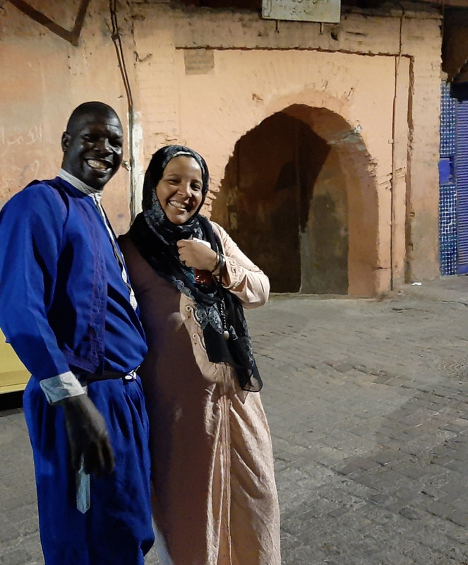 Our Berber waiter and somelier from Ksar restaurant led us back to the Sidi el Yumami main street