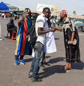 performers in Jemaa el Fna square