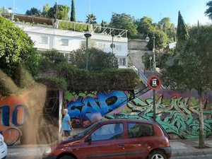 graffitti on the walls near Alhambra