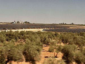 Solar panel farm in the Andalusian countryside