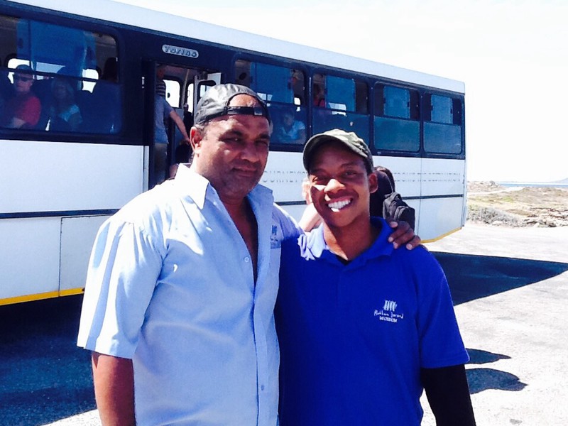 Bus driver and our island tour guide, a Joy 