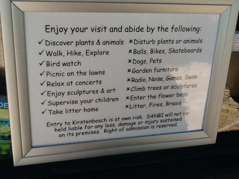 Do's and Dont's for visitors 