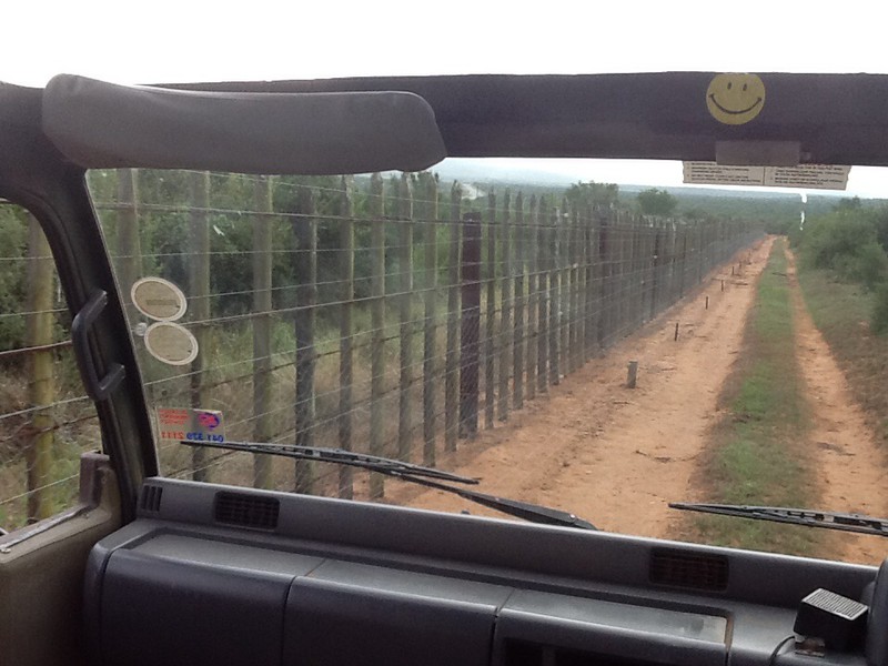 The electrified perimeter fence at Addo 