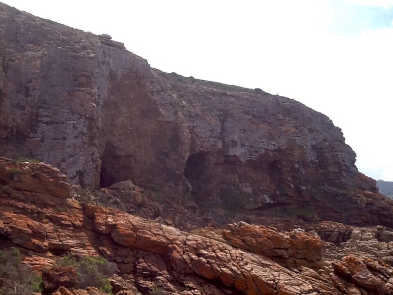 The caves at Pinnacle Point below the golf course