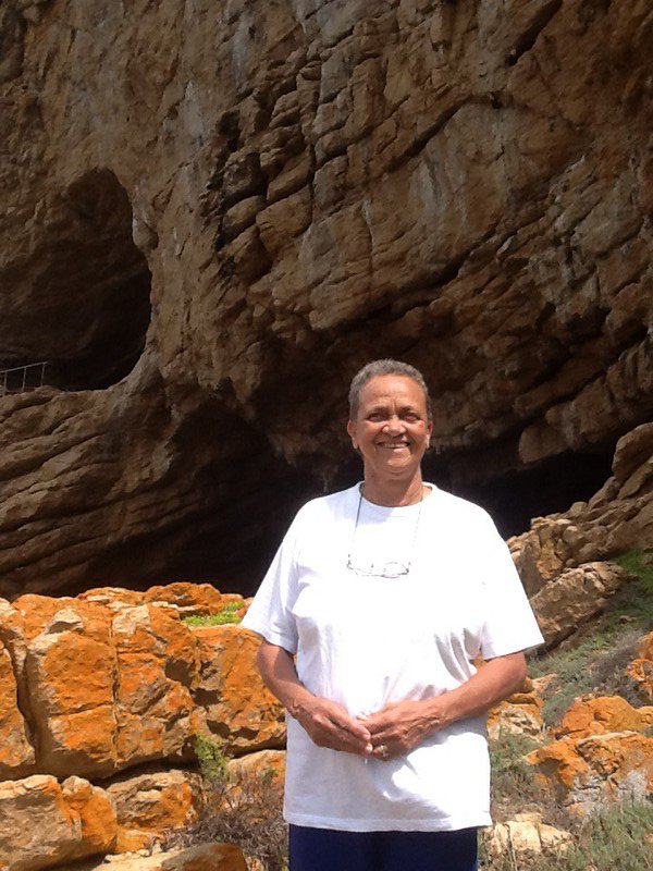 My photo op at the entrance to the cave at the Point of Human Origins