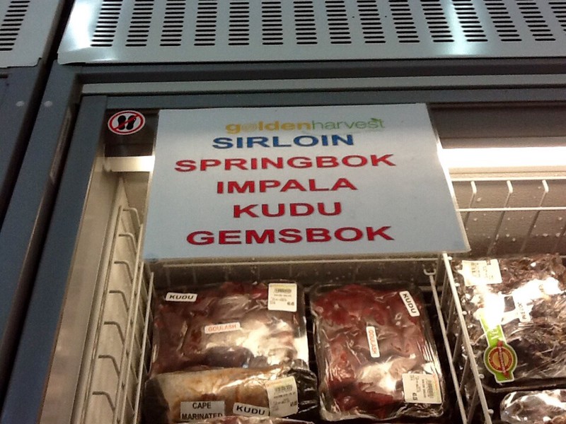 Supermarket selection of meats 