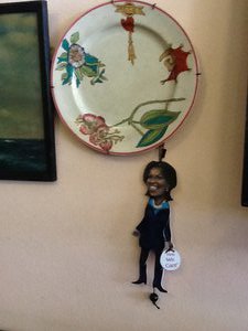 A little Michele Obama figure remembers the famous visitor 