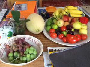 Fresh fruit on the table in abundance