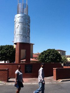 Monument to Human Rights in the heart of Langa, Washington St at the site of brutal repression during apartheid 
