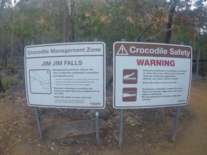 Jim Jim Falls Crocodile warning