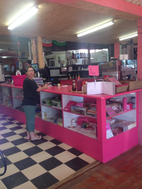 Pink Roadhouse counter