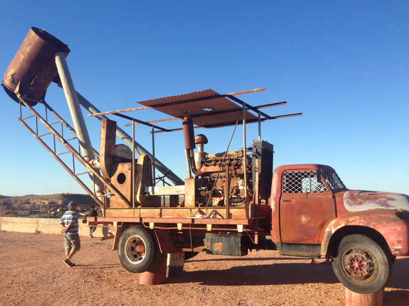 An old Opal mining sifting truck