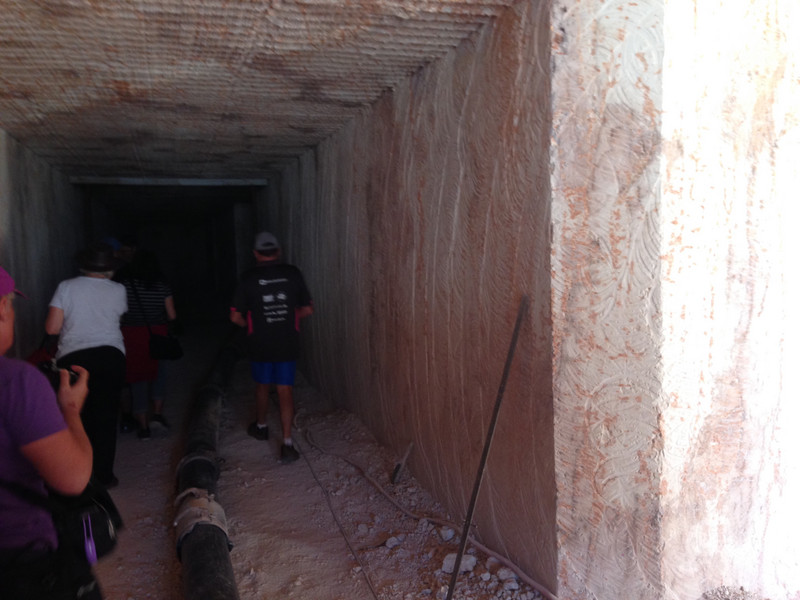 Walking inside the unfinished dug out