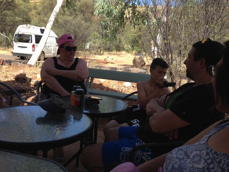 Lunch at the Information centre Ormiston Gorge