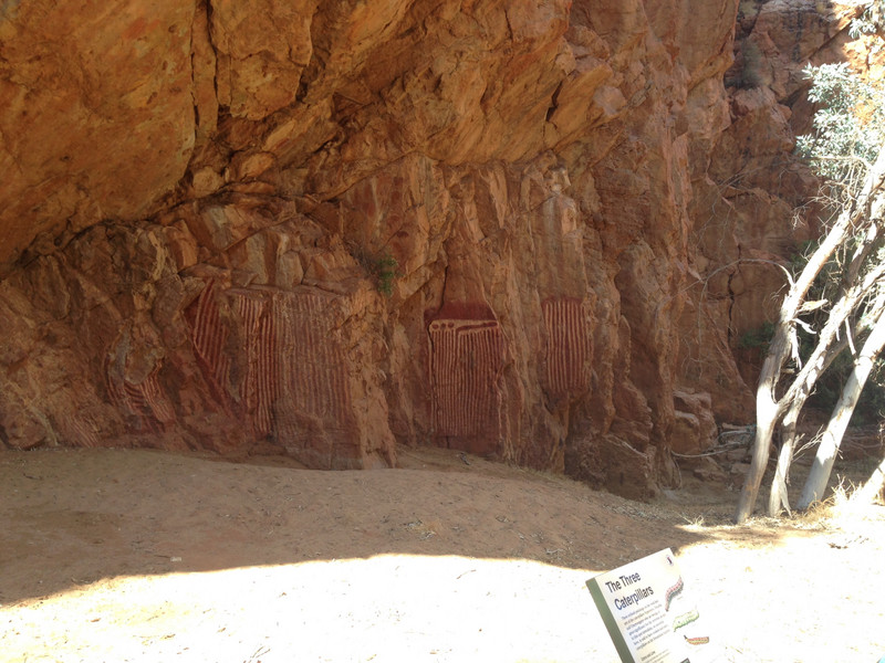 Aboriginal paintings in Emily Gap