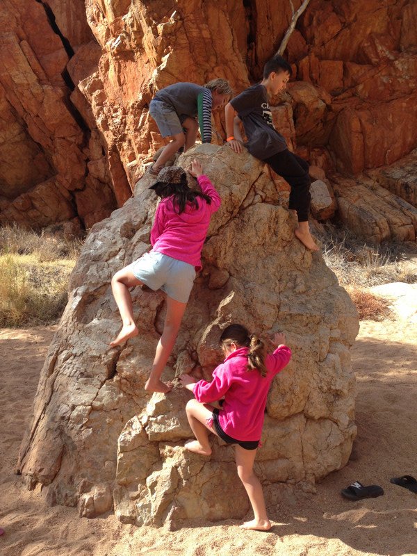 A little rock climbing for the granchildren