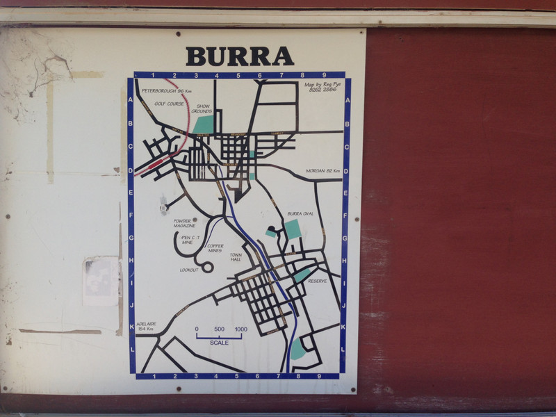 Burra location sign