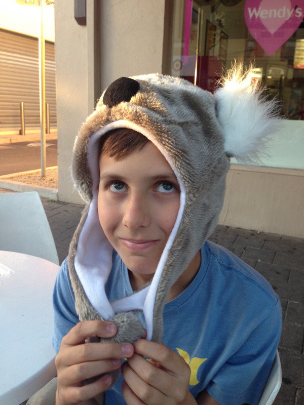 Our Grandson Cohen and his Koala hat