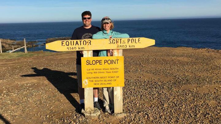 Aaron and I at Slope Point