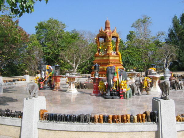 Shrine with elephants