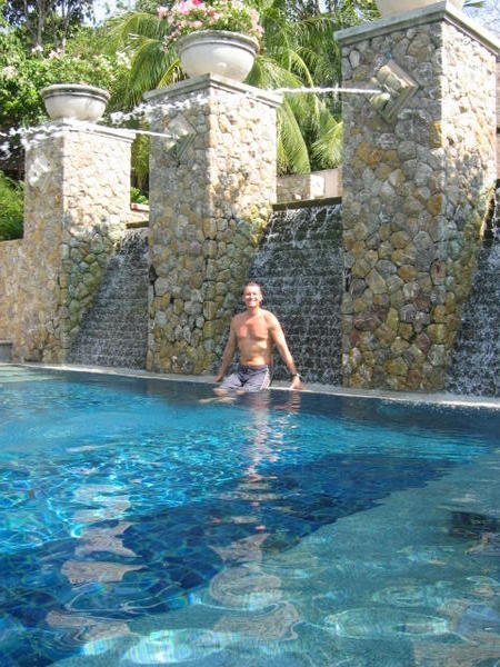 Nigel posing at the pool