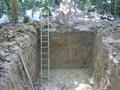 The 9 foot deep hole! - yes we dug that with a shovel! 