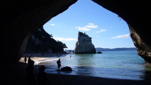 in Cathedral Cove