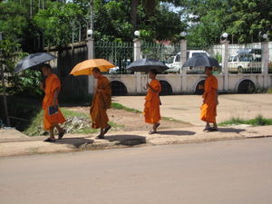 Monks hiding from the shade