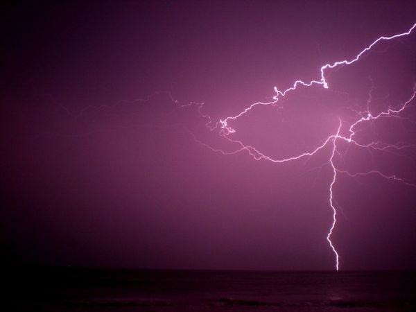 Lightning storms at night...