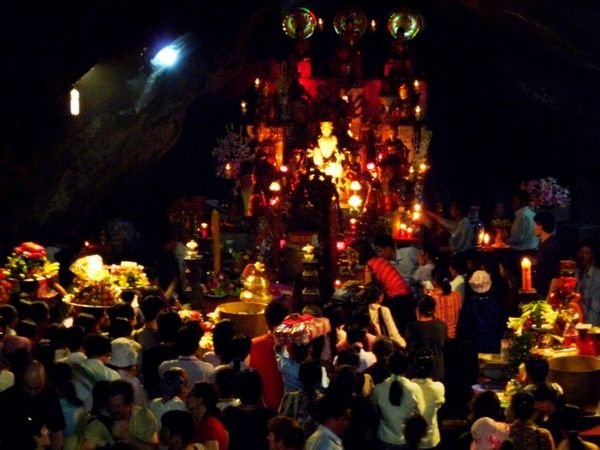 Inside the grotto