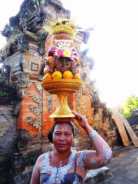 Tower of offerrings in Ubud